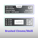 Labeloption Brushed Chrome/Weiß