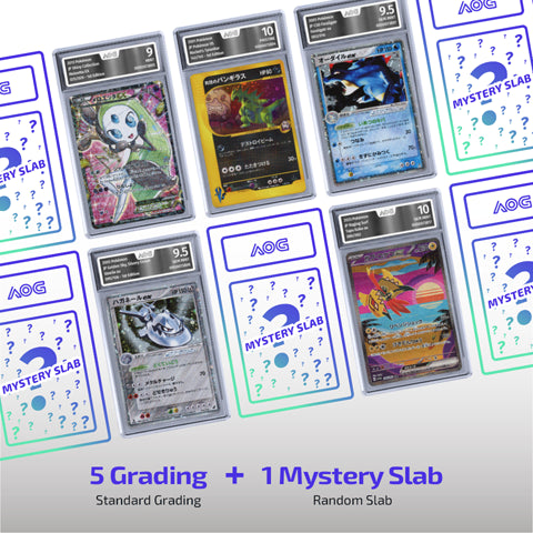 POKÉMON MYSTERY-SLAB Bundle Oktober 5x Grading + 1x Random Pokémon Slab